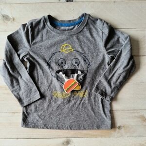 Okie Dokie Boys Toddler Monster Feed Me Graphics Tshirt Long sleeve Size 5T